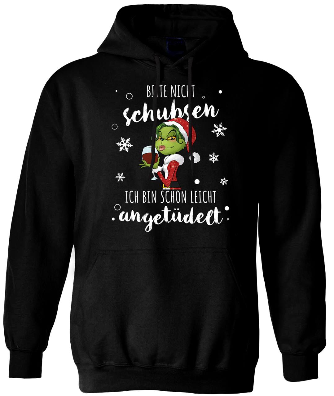 Hoodie Miss Grinch Bitte nicht schubsen, ich bin schon leicht 