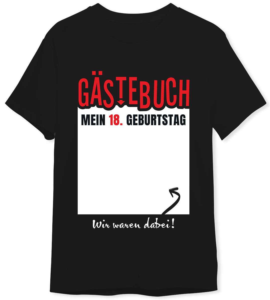 Lustiges Herren TShirt zum 18. Geburtstag Gästebuch Tassenbrennerei
