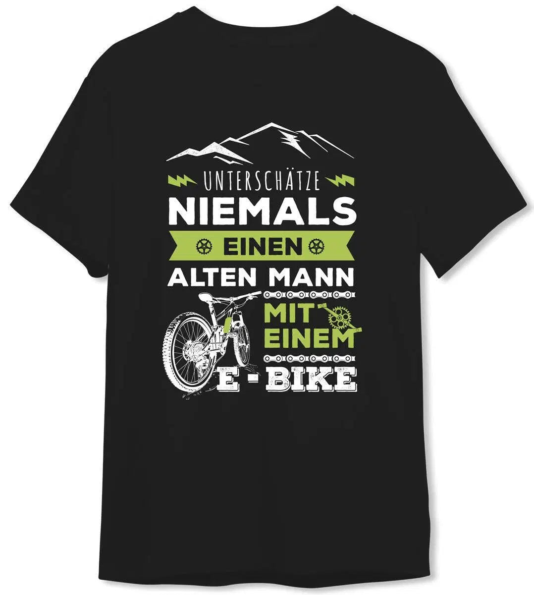 unterschätze niemals einen alten mann mit einem mountainbike T-Shirt Herren