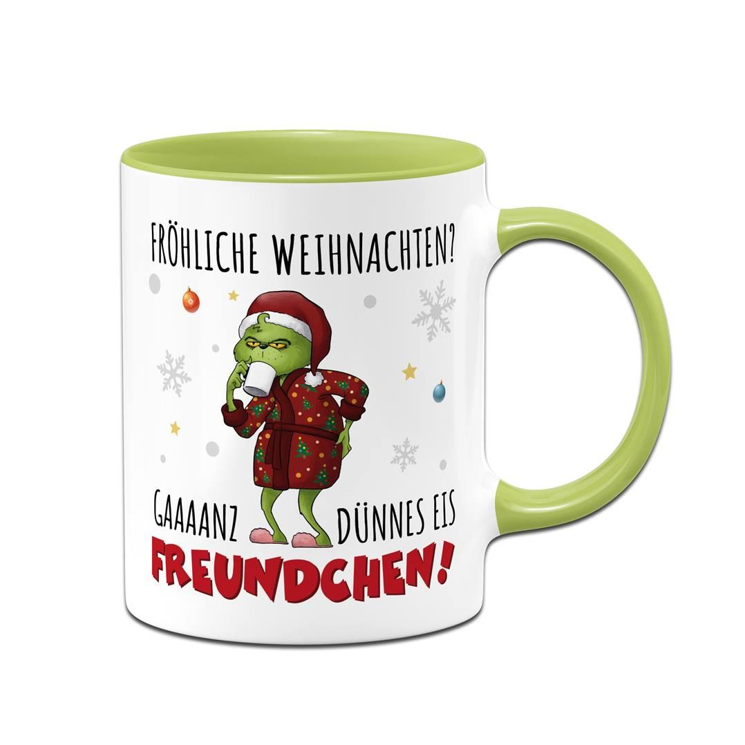 Grinch Katze Tasse 'Nö' - Lustige Weihnachtstasse Mit Spruch, Geschenk Für Anti-Weihnachtsmuffel, Spülmaschinenfest
