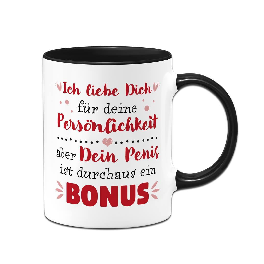 Glitzer Tasse „Ich Liebe Deinen Penis“ – Valentinstagsgeschenk Mit Lustigem Spruch, 330 Ml Keramik