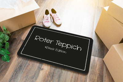Fußmatte - Roter Teppich Black Edition - Tassenbrennerei
