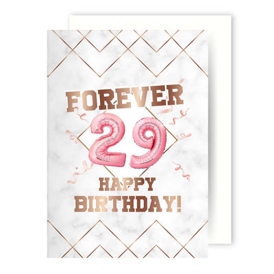 Bild: Geburtstagskarte - Forever 29 Happy Birthday Geschenkidee