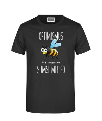 Bild: T-Shirt - Optimismus heißt umgedreht Sumsi mit Po Geschenkidee