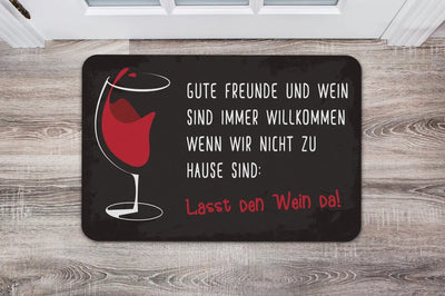 Bild: Fußmatte Gute Freunde und Wein sind Immer Willkommen Geschenkidee