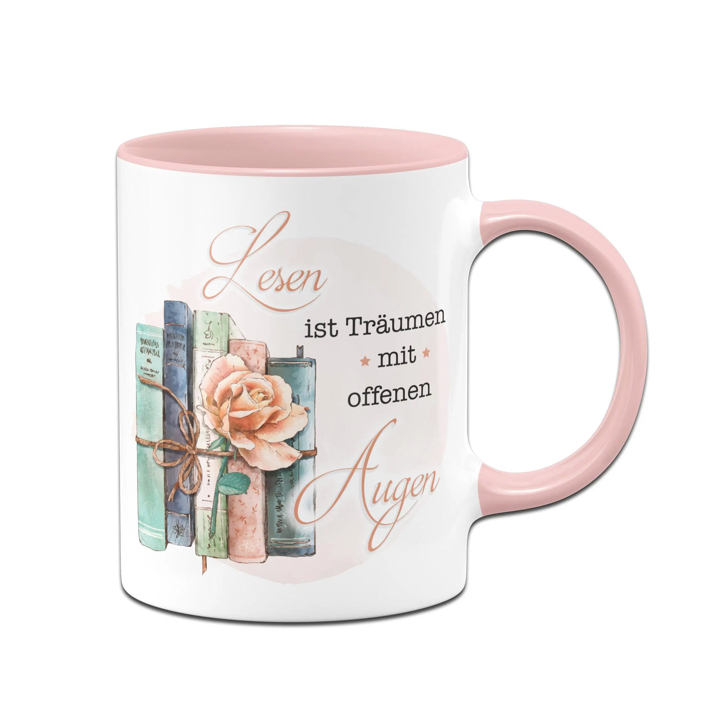 Bild: Tasse - Lesen ist Träumen mit offenen Augen. Geschenkidee