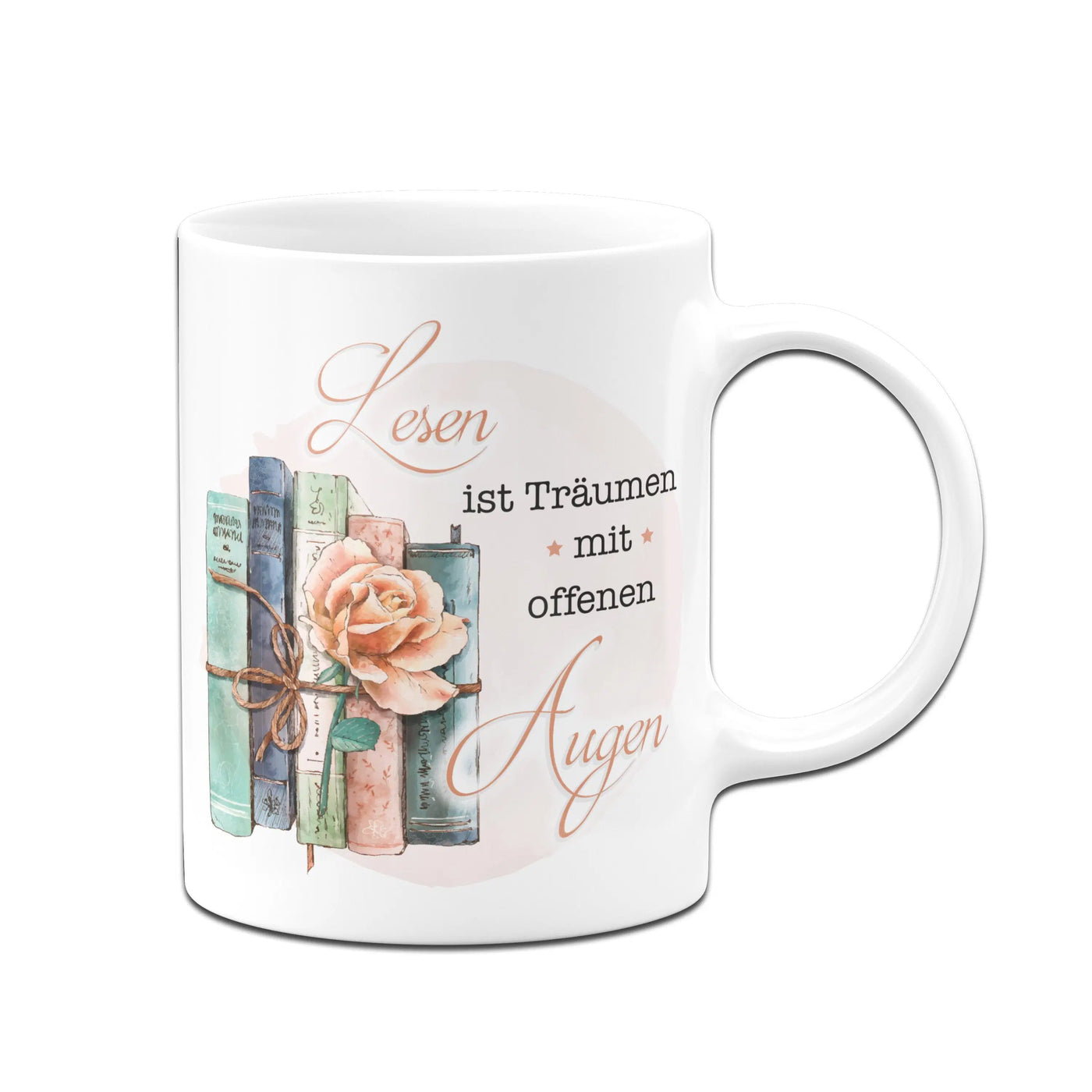 Bild: Tasse - Lesen ist Träumen mit offenen Augen. Geschenkidee