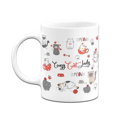 Bild: Tasse - Crazy Cat Lady (Rundumdruck) Geschenkidee