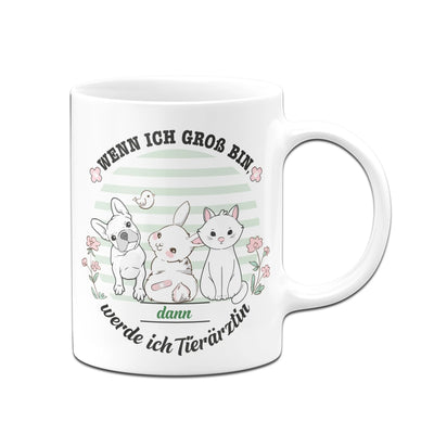 Bild: Kinder-Tasse - Wenn ich groß bin, werde ich Tierärztin. Geschenkidee