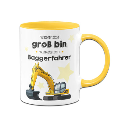 Bild: Kinder-Tasse - Wenn ich groß bin, werde ich Baggerfahrer Geschenkidee