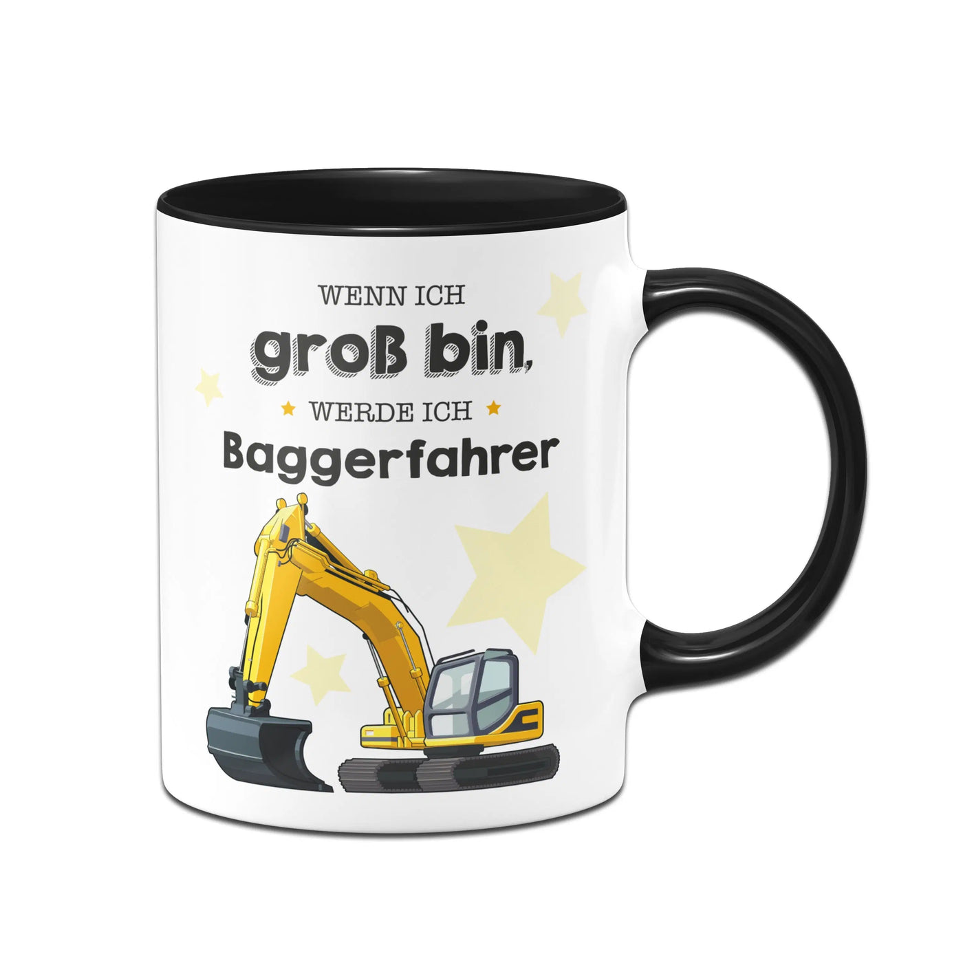 Bild: Kinder-Tasse - Wenn ich groß bin, werde ich Baggerfahrer Geschenkidee