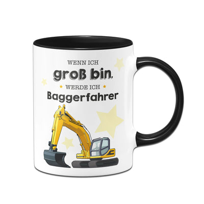 Bild: Kinder-Tasse - Wenn ich groß bin, werde ich Baggerfahrer Geschenkidee
