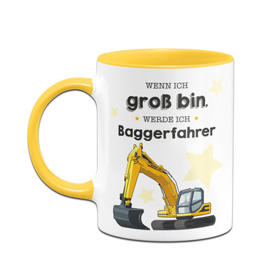 Bild: Kinder-Tasse - Wenn ich groß bin, werde ich Baggerfahrer Geschenkidee