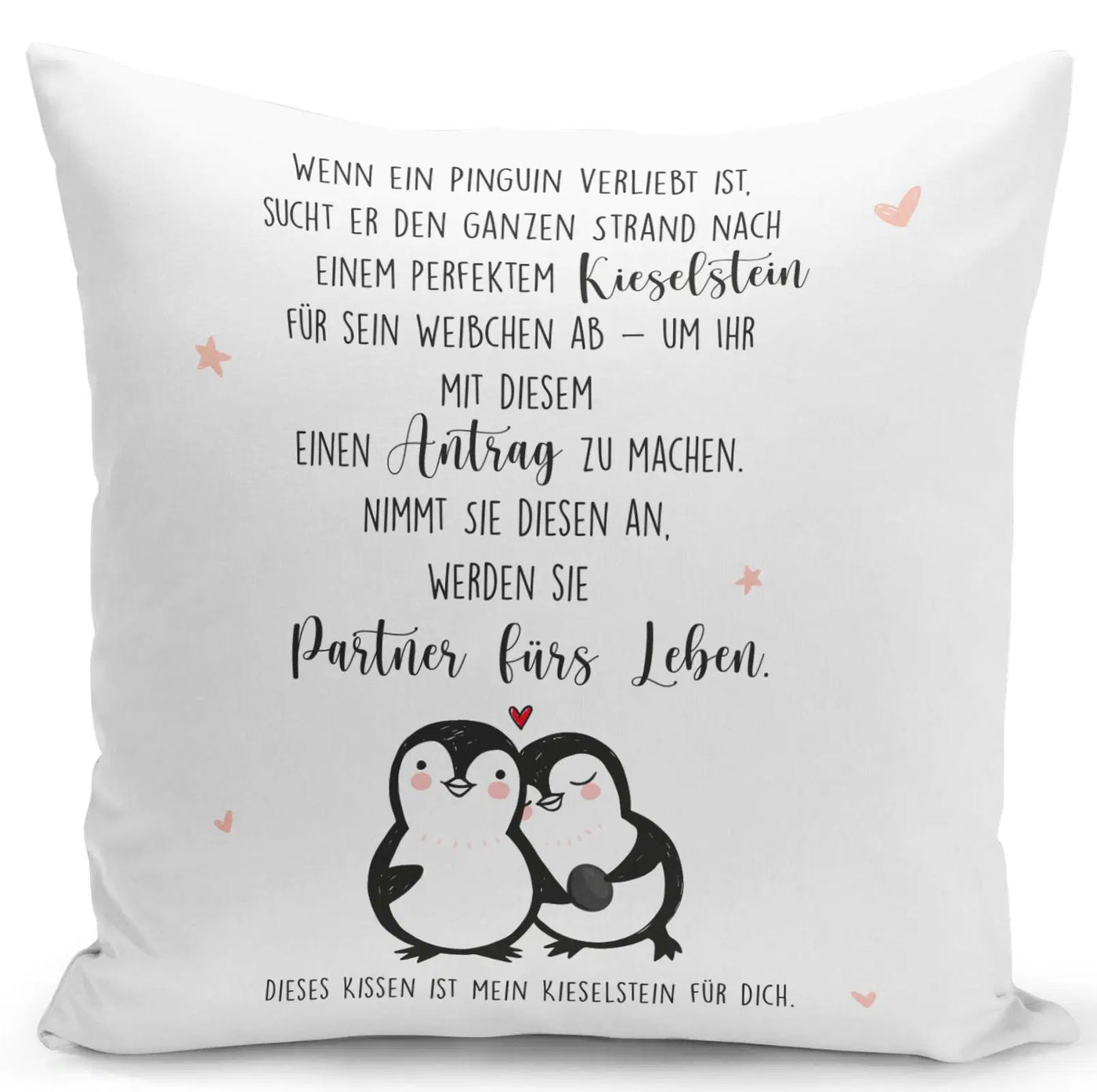 Bild: Kissen - Pinguin Liebe Geschenkidee