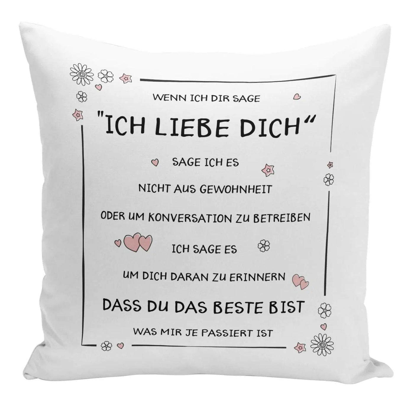 Bild: Kissen Ich liebe Dich, Du bist die Beste Geschenkidee
