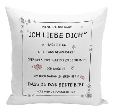 Bild: Kissen Ich liebe Dich, Du bist die Beste Geschenkidee