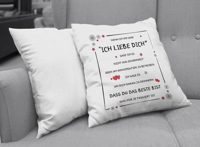 Bild: Kissen Ich liebe Dich, Du bist die Beste Geschenkidee
