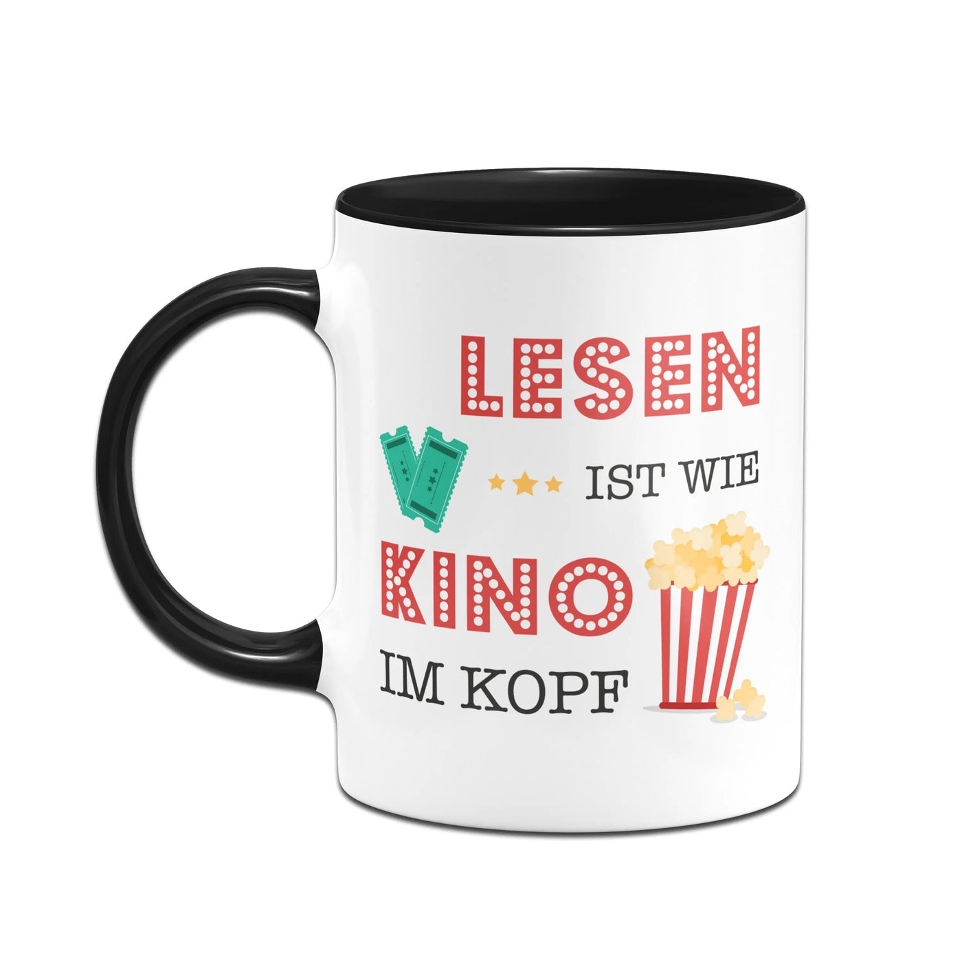 Bild: Tasse - Lesen ist wie Kino im Kopf. Geschenkidee