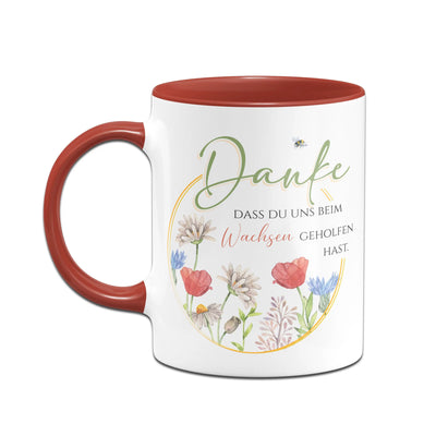 Bild: Tasse - Danke, dass du uns beim Wachsen geholfen hast. Geschenkidee