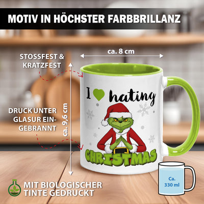 Tasse - Grinch - I love hating Christmas