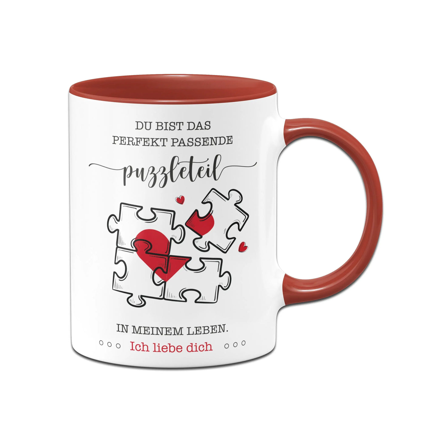 Bild: Tasse - Du bist das perfekt passende Puzzleteil in meinem Leben. Ich liebe dich. Geschenkidee