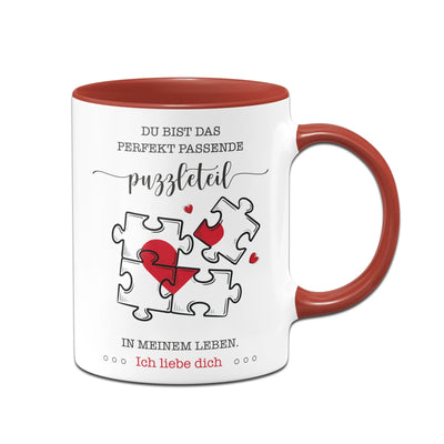 Bild: Tasse - Du bist das perfekt passende Puzzleteil in meinem Leben. Ich liebe dich. Geschenkidee