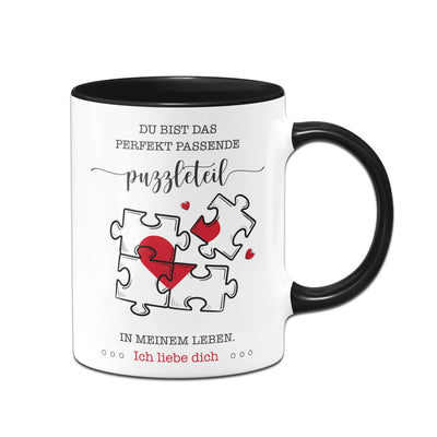 Bild: Tasse - Du bist das perfekt passende Puzzleteil in meinem Leben. Ich liebe dich. Geschenkidee
