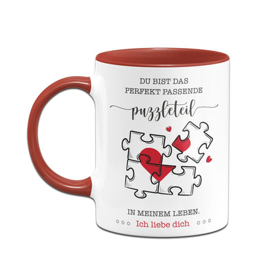 Bild: Tasse - Du bist das perfekt passende Puzzleteil in meinem Leben. Ich liebe dich. Geschenkidee