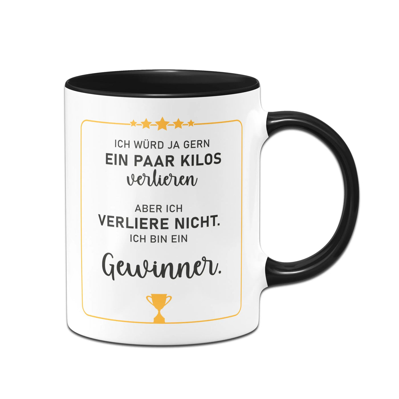 Bild: Tasse - Ich würd ja gern ein paar Kilos verlieren, aber ich verliere nicht. Ich bin ein Gewinner. Geschenkidee
