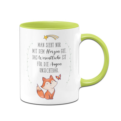 Bild: Tasse - Man sieht nur mit dem Herzen gut. Das Wesentliche ist für die Augen unsichtbar. Geschenkidee