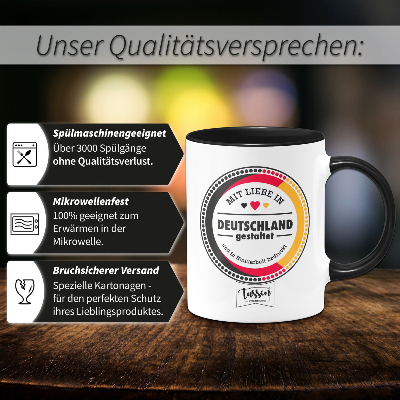 Tasse - Scheiss die Wand an! - blumig