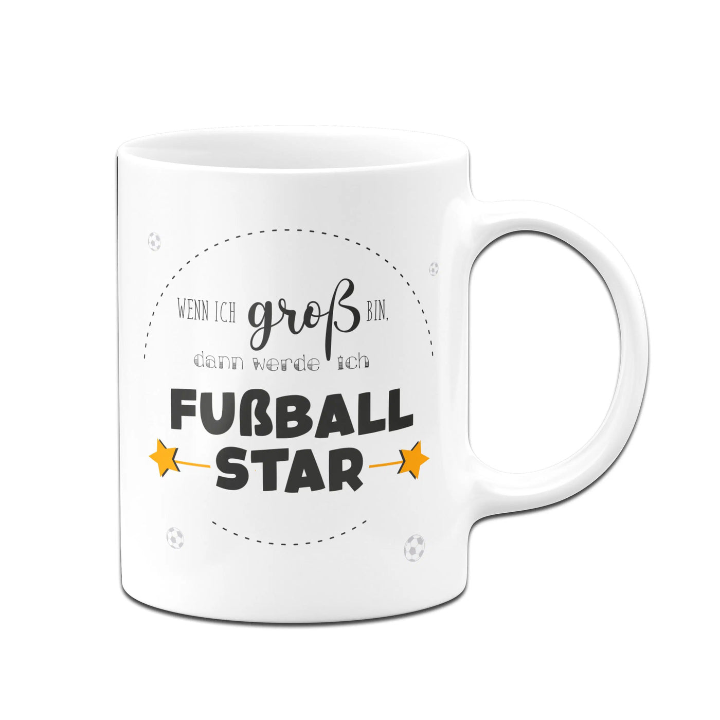 Bild: Tasse - Wenn ich groß bin, dann werde ich Fußballstar. Geschenkidee