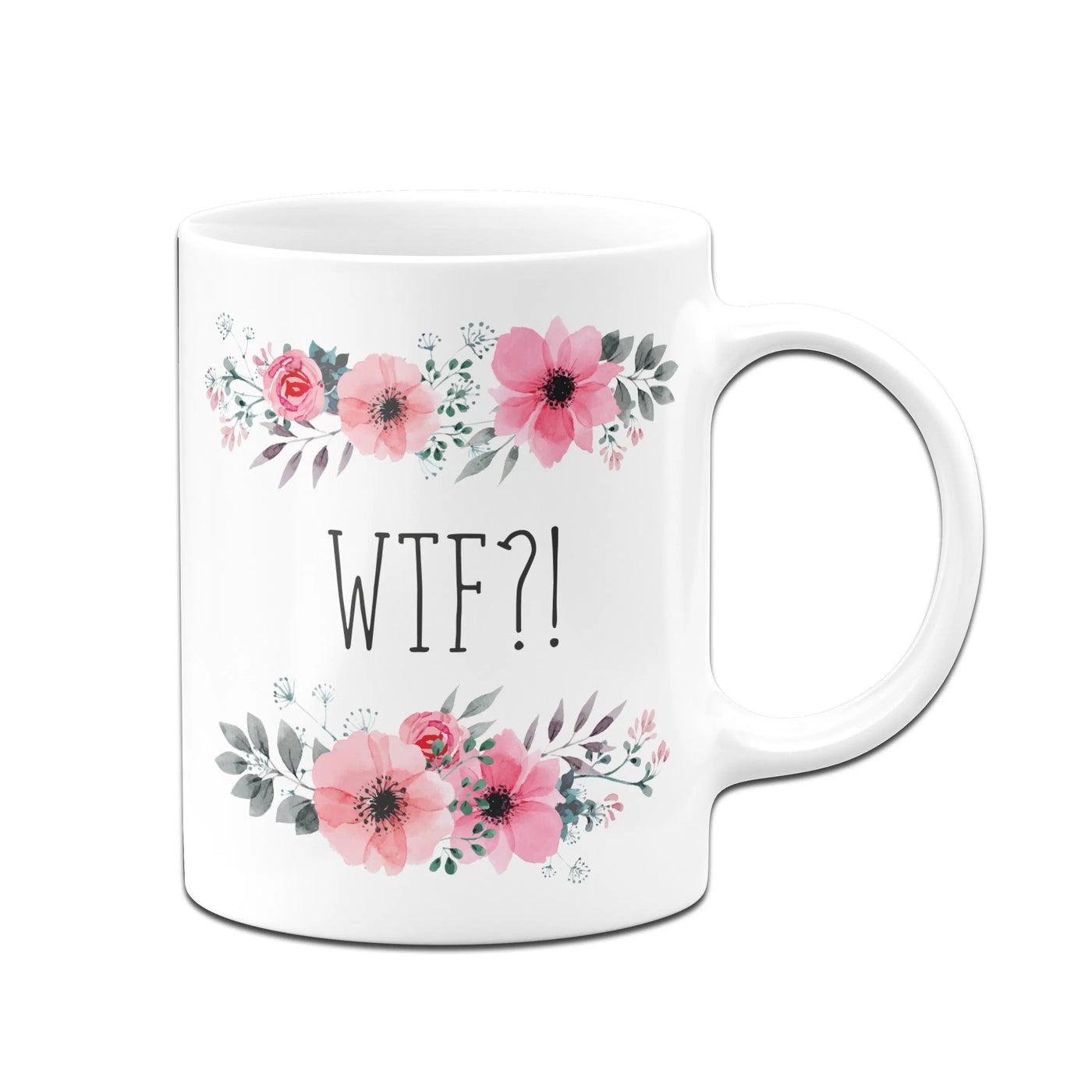 Bild: Tasse - WTF?! - blumig Geschenkidee