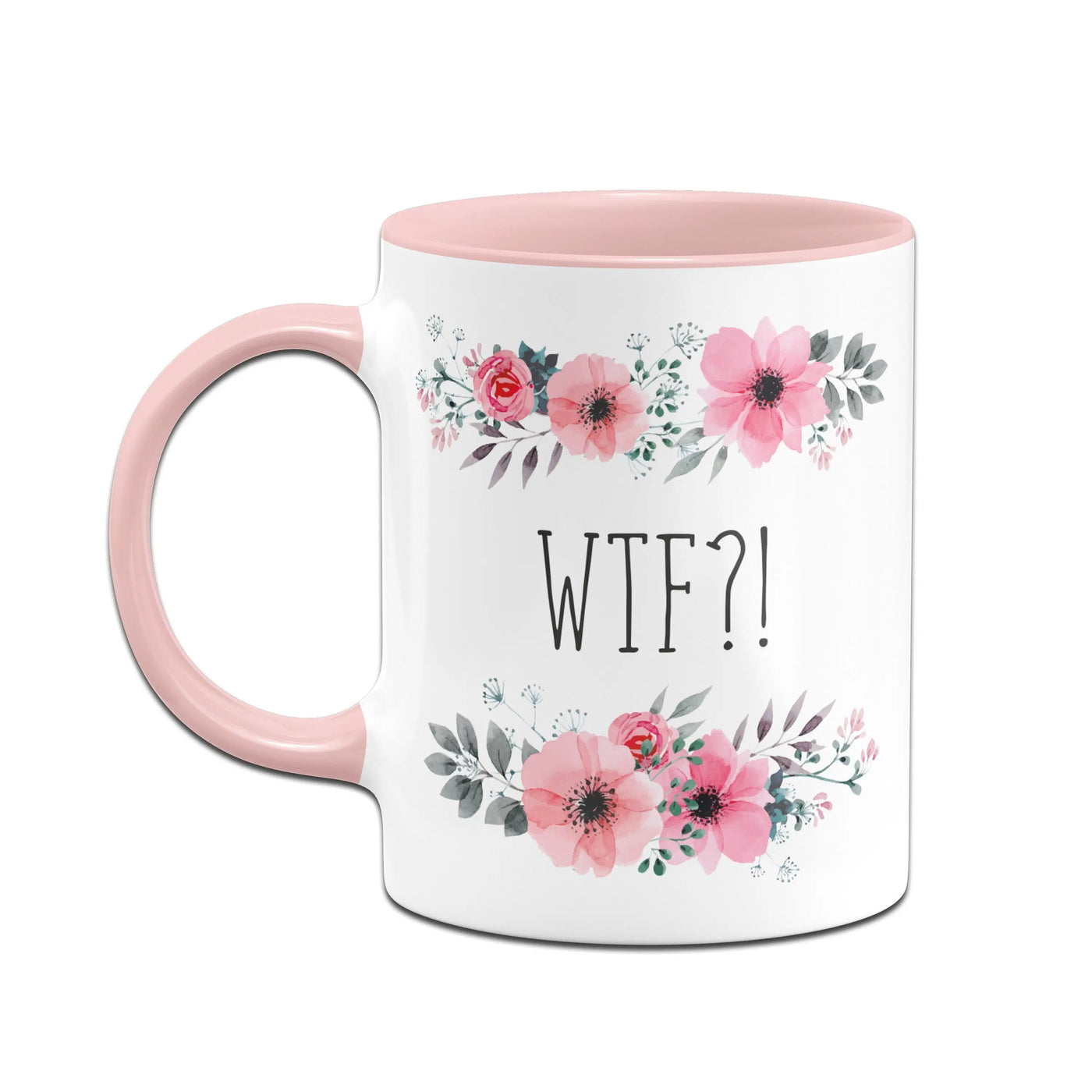 Bild: Tasse - WTF?! - blumig Geschenkidee