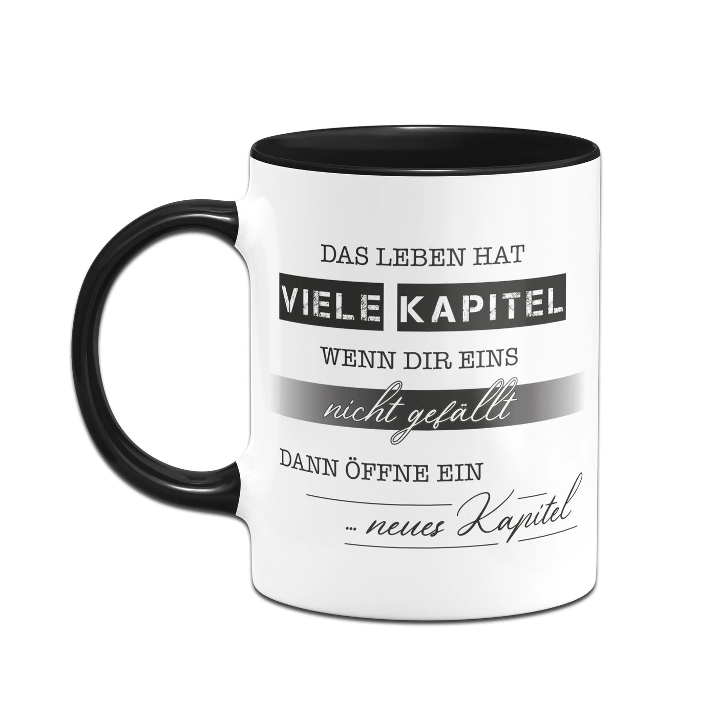 Bild: Tasse - Das Leben hat viele Kapitel Geschenkidee