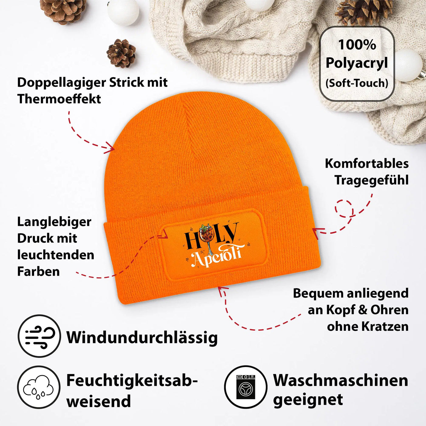 Beanie Mütze - Holy Aperoli