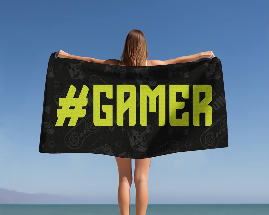 #Gamer - Handtuch & Strandtuch