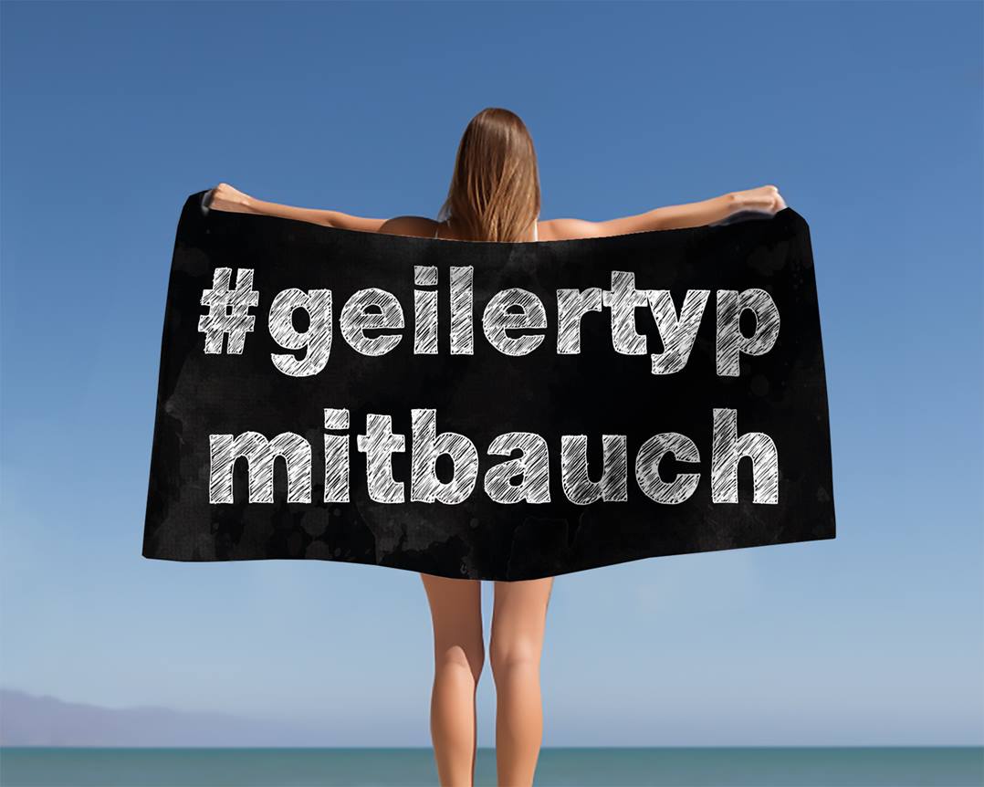 #geilertypmitbauch - Handtuch & Strandtuch