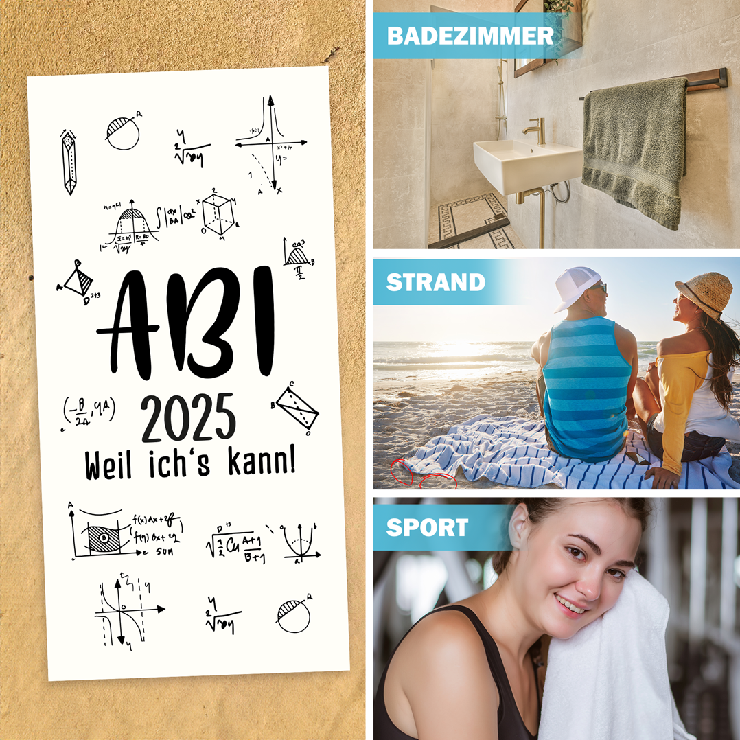 Abi 2025 weil ich's kann! - Handtuch & Strandtuch