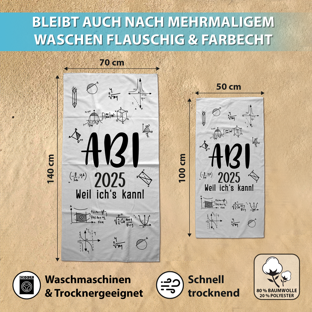 Abi 2025 weil ich's kann! - Handtuch & Strandtuch