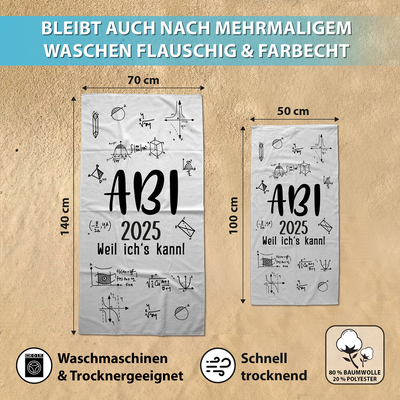 Abi 2025 weil ich's kann! - Handtuch & Strandtuch