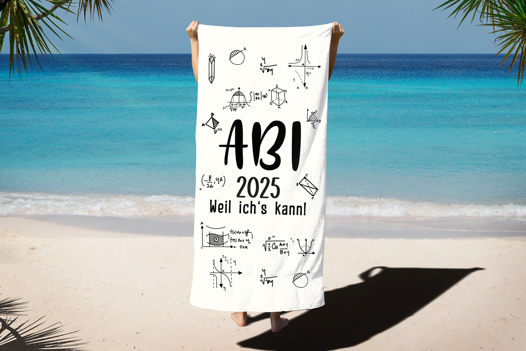 Abi 2025 weil ich's kann! - Handtuch & Strandtuch