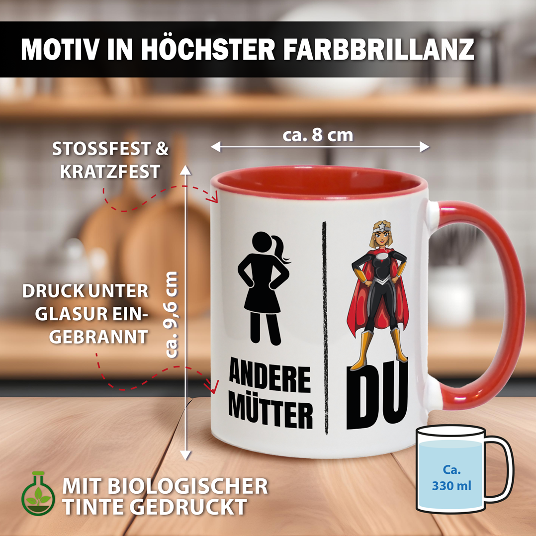Tasse - Andere Mütter vs. Du (Superheldin)