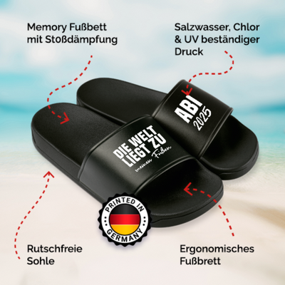 Badeschuhe - Die Welt liegt zu meinen Füßen - Abi 2025