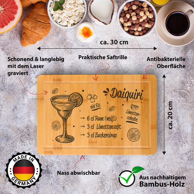 Bambus Schneidebrett - Daiquiri (Rezept)