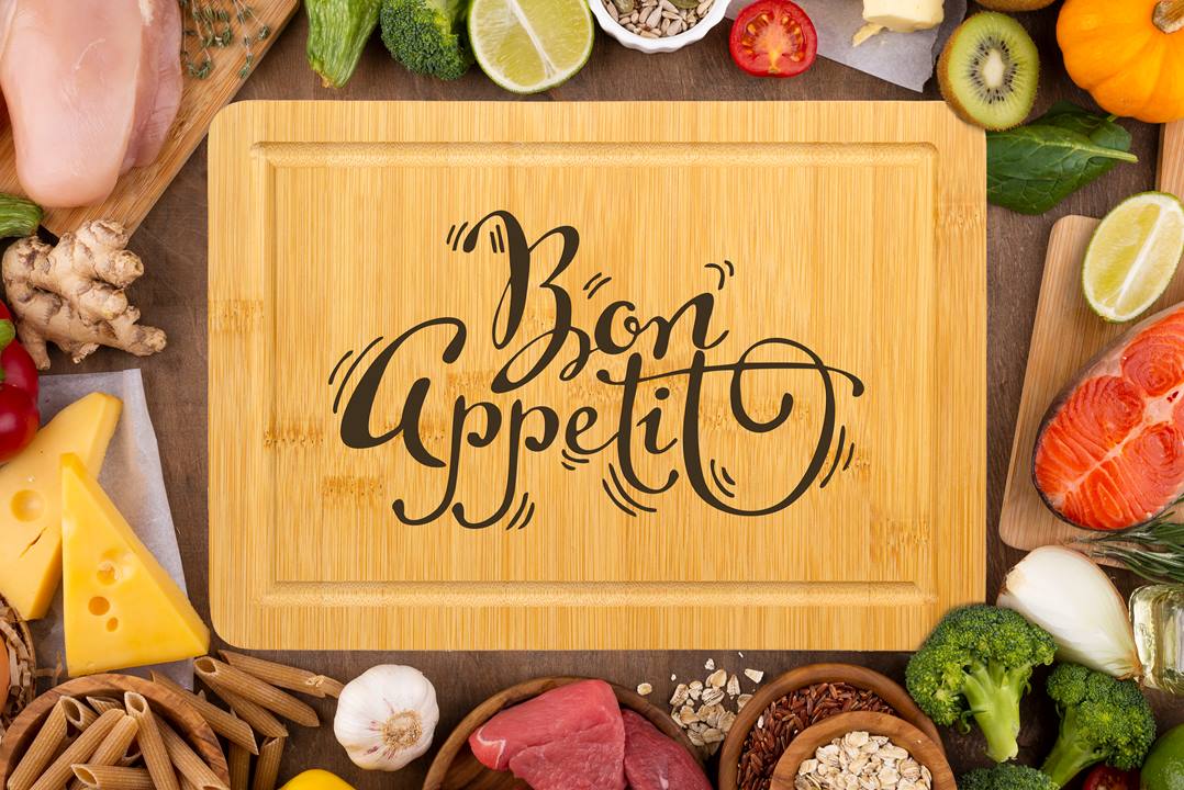 Bambus Schneidebrett - Bon appetit