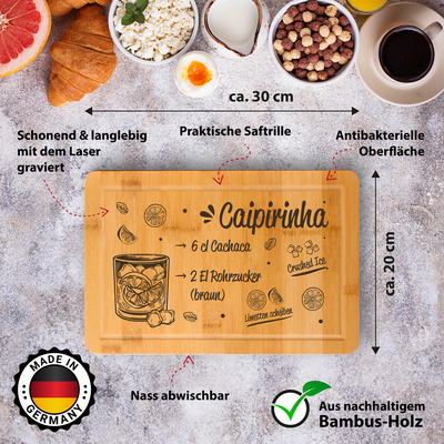 Bambus Schneidebrett - Caipirinha (Rezept)
