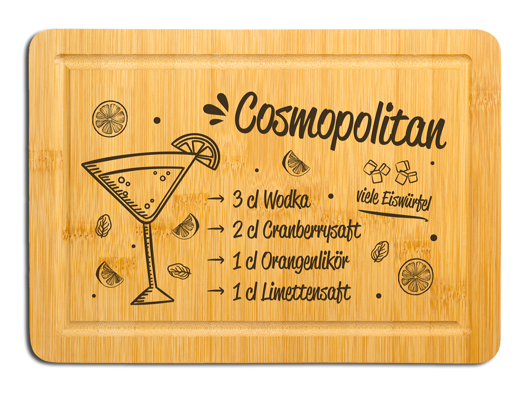 Bambus Schneidebrett - Cosmopolitan (Rezept)