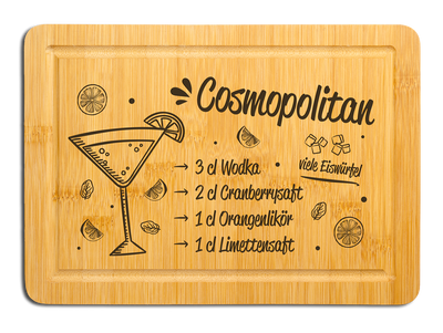 Bambus Schneidebrett - Cosmopolitan (Rezept)
