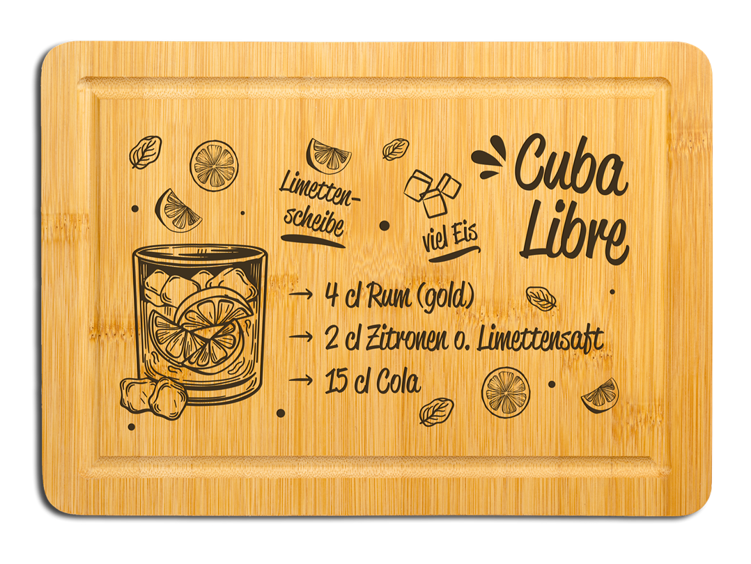 Bambus Schneidebrett - Cuba Libre (Rezept)